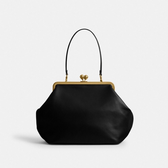 Coach Large Kisslock Frame Bag Designer Crossbody - Picture 1 of 8